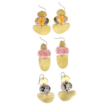 Load image into Gallery viewer, Bumblebee Jasper Puddle Earrings