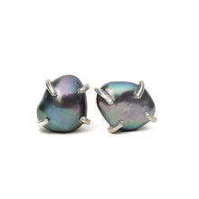 Load image into Gallery viewer, Black Pearl Studs Alana Douvros Jewelry