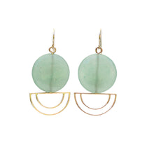 Load image into Gallery viewer, Aventurine Orbit Earrings Alana Douvros Jewelry