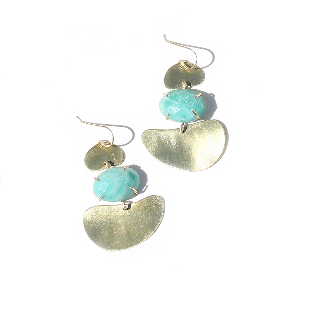 Amazonite Puddle Earrings