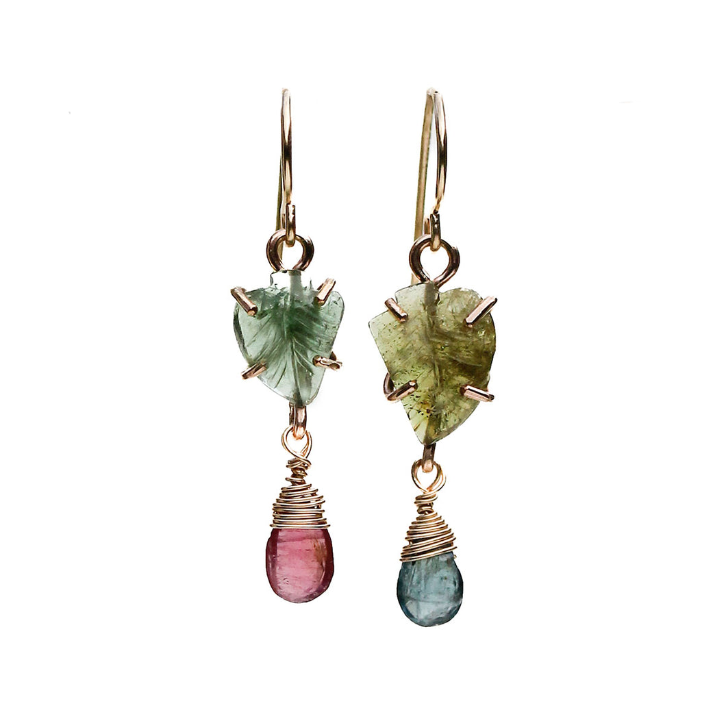 Green Alocasia Earrings