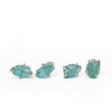 Load image into Gallery viewer, Raw Apatite Studs Alana Douvros Jewelry