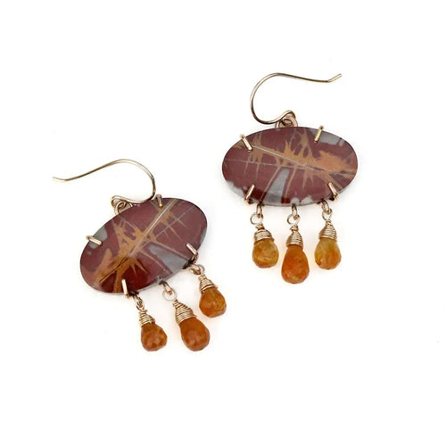 Noreena Jasper Maraca Earrings Alana Douvros Jewelry