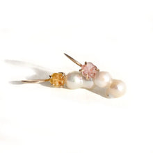 Load image into Gallery viewer, Akoya Twin Pearls with Tourmaline Flowers Alana Douvros Jewelry