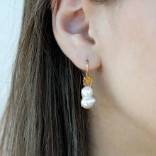 Load image into Gallery viewer, Akoya Twin Pearls with Tourmaline Flowers Alana Douvros Jewelry