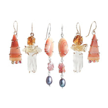 Load image into Gallery viewer, Carnelian Rainbow Sapphire Earrings Alana Douvros Jewelry