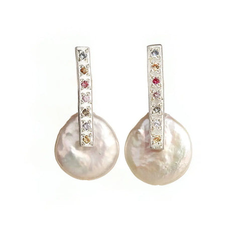 Stars Align Pearl Earrings Alana Douvros Jewelry