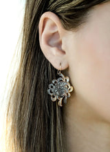Load image into Gallery viewer, Black Mother of Pearl Flower Earrings Alana Douvros Jewelry