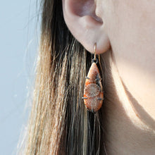 Load image into Gallery viewer, Fossilized Coral Teardrop Earrings Alana Douvros Jewelry