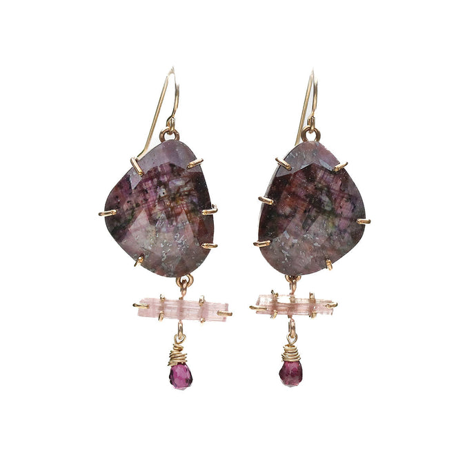 Merlot Sapphire Tier Earrings Alana Douvros Jewelry