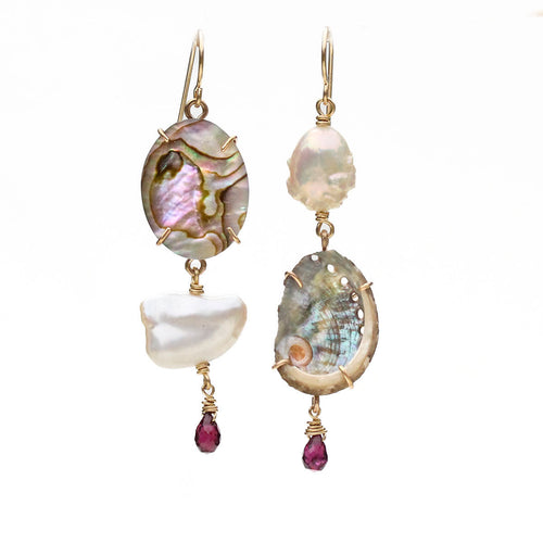 Abalone Shell Tier Earrings Alana Douvros Jewelry