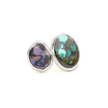 Load image into Gallery viewer, Semi Baroque Black Freshwater Pearl Bezel Ring Alana Douvros Jewelry