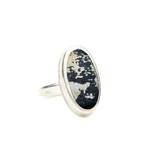Load image into Gallery viewer, Pyrite in Onyx Bezel Ring Alana Douvros Jewelry