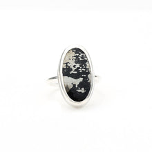 Load image into Gallery viewer, Pyrite in Onyx Bezel Ring Alana Douvros Jewelry