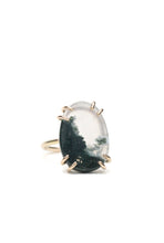 Load image into Gallery viewer, Moss Agate Windowpane Ring Alana Douvros Jewelry