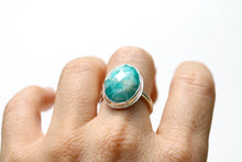 Load image into Gallery viewer, Faceted Amazonite Bezel Ring Alana Douvros Jewelry