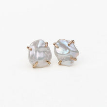 Load image into Gallery viewer, White Pearl Studs Alana Douvros Jewelry