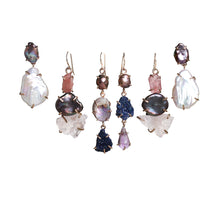 Load image into Gallery viewer, Azurite Druzy Tier Earrings Alana Douvros Jewelry