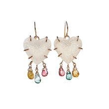 Load image into Gallery viewer, Lumina Druzy Heart Earrings Alana Douvros Jewelry