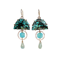 Load image into Gallery viewer, Turquoise Horizon Earrings Alana Douvros Jewelry