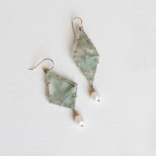 Load image into Gallery viewer, Fluorite Windowpane Earrings Alana Douvros Jewelry