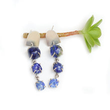 Load image into Gallery viewer, Lapis Lazuli Raindrop Earrings