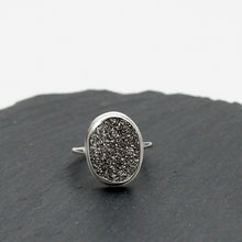 Load image into Gallery viewer, Hematite Druzy Ring