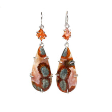 Load image into Gallery viewer, Marcasite in Calcedony Earrings