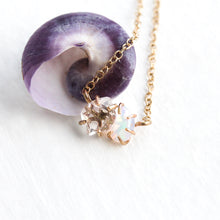 Load image into Gallery viewer, Opal and Herkimer Diamond Pebble Necklace