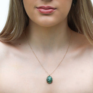 Emerald Windowpane Necklace