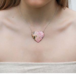 Rhodochrosite Heart Necklace