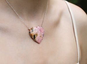 Rhodochrosite Heart Necklace