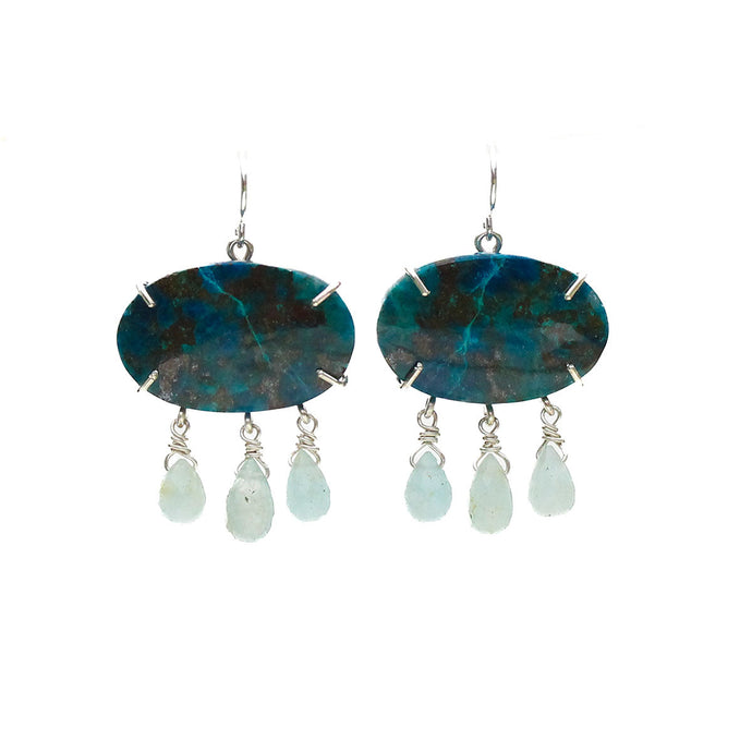 Azurite Maraca Earrings Alana Douvros Jewelry