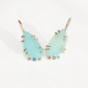 Calcedony Druzy Carnival Earrings Alana Douvros Jewelry