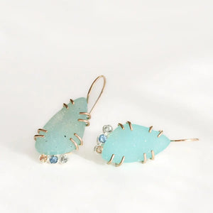 Calcedony Druzy Carnival Earrings Alana Douvros Jewelry