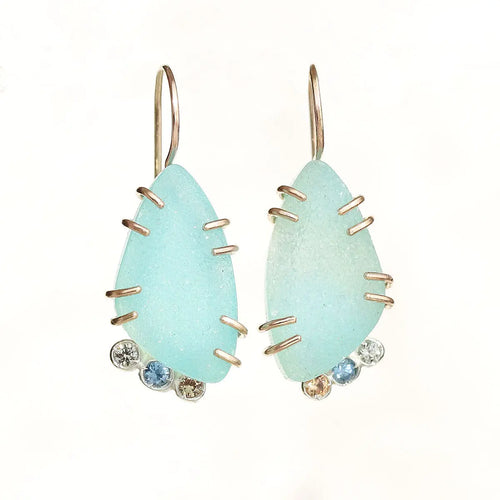Calcedony Druzy Carnival Earrings Alana Douvros Jewelry