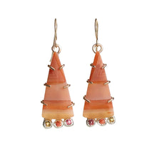 Load image into Gallery viewer, Carnelian Rainbow Sapphire Earrings Alana Douvros Jewelry