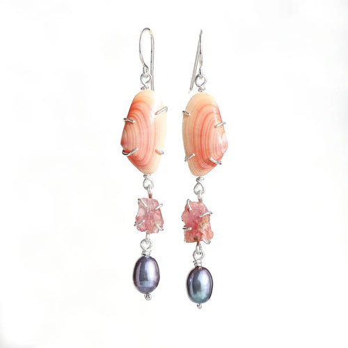 Coquina Tier Earrings Alana Douvros Jewelry