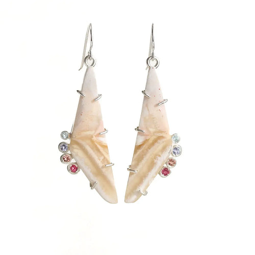 Mexican Onyx and Multicoloured Gemstone Earrings Alana Douvros Jewelry