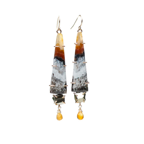 Opalized Petrified Wood Earrings Alana Douvros Jewelry