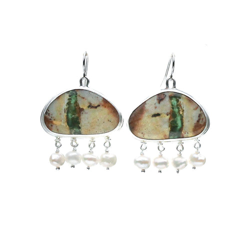 River Turquoise Maraca Earrings Alana Douvros Jewelry