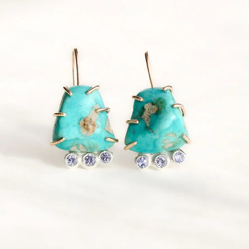 Turquoise Nugget Earrings Alana Douvros Jewelry