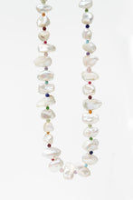 Load image into Gallery viewer, Rainbow Gemstone Houndstooth Freshwater Pearl Necklace Alana Douvros Jewelry