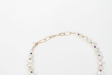 Load image into Gallery viewer, Rainbow Gemstone Houndstooth Freshwater Pearl Necklace Alana Douvros Jewelry