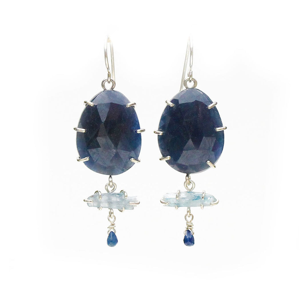 Blue Sapphire Tier Earrings Alana Douvros Jewelry