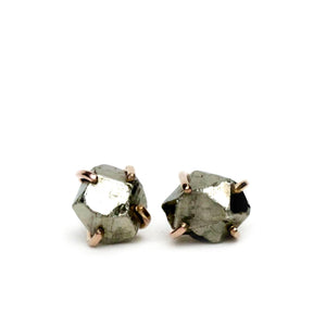 Raw Pyrite Studs