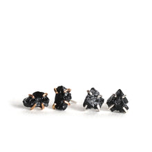 Load image into Gallery viewer, Raw Black Tourmaline Studs