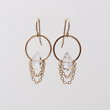Load image into Gallery viewer, Herkimer Diamond Drape Earrings