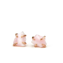Load image into Gallery viewer, Raw Pink Peruvian Opal Studs
