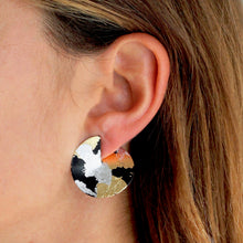 Load image into Gallery viewer, Mixed Metal Wedge Earrings